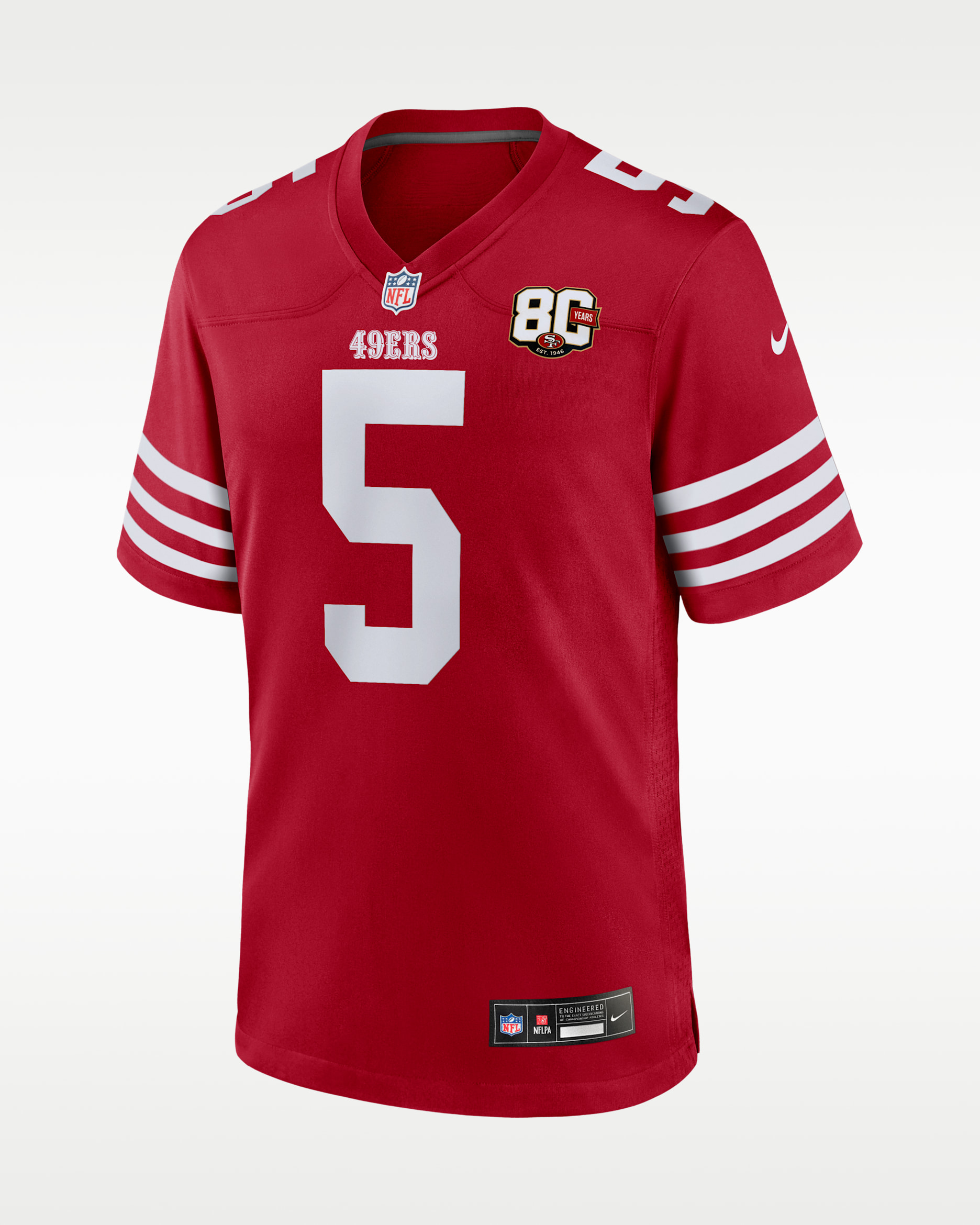 ナイキ NFL サンフランシスコ・49ers ユニフォーム レッド L Mike Evans San Francisco 49ers 80th Anniversary Men's Nike NFL